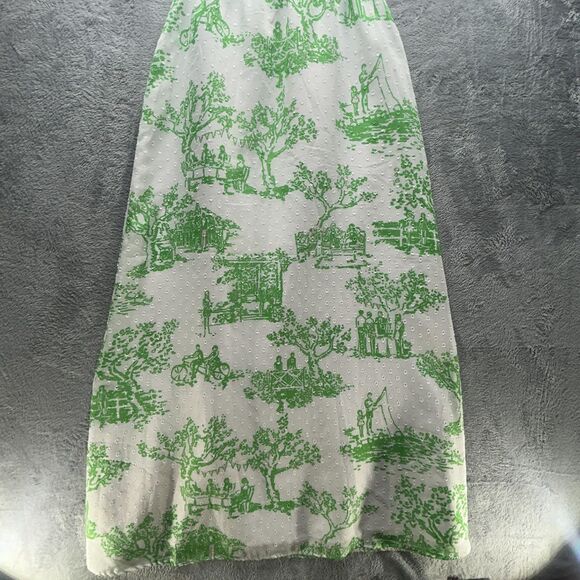 Lilly Pulitzer Darleena Maxi Dress Womens XS Green Off Shoulder Spring Fever - Picture 13 of 15